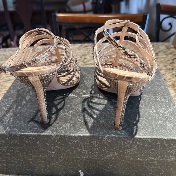 Python printed leather heels new size 10 - Picture 3 of 5